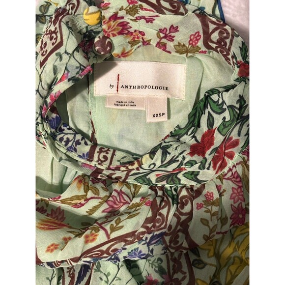 Anthropologie Somerset Maxi Halter Edition Dress Sz XXSP Green - Picture 8 of 9